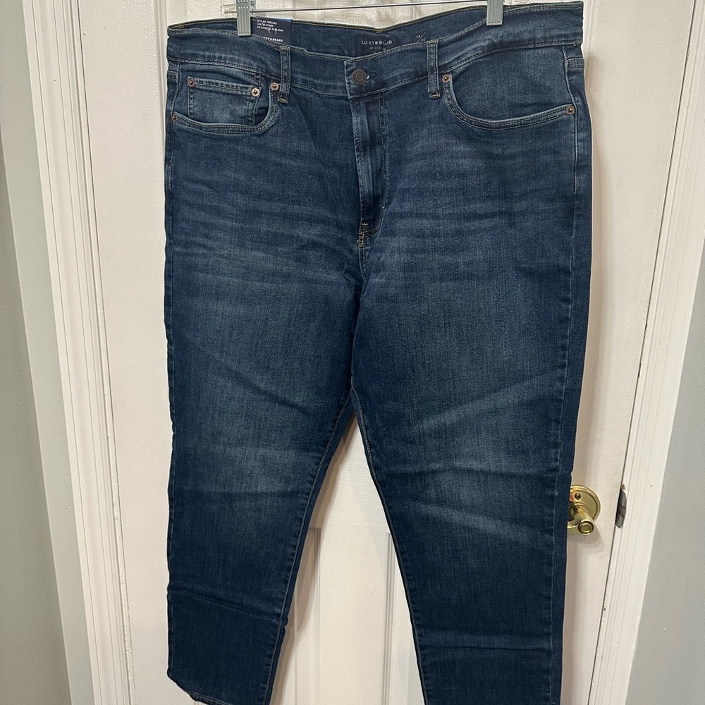 NEW - Men’s Lucky Brand 412 Athletic Slim Fit Dark Blue Jeans 38x32